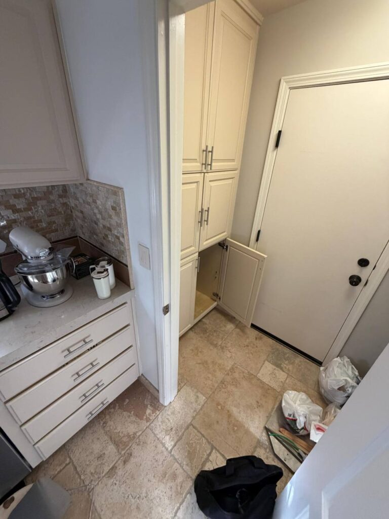 Project documentation of a Los Gatos kitchen wall opened during water damage inspection