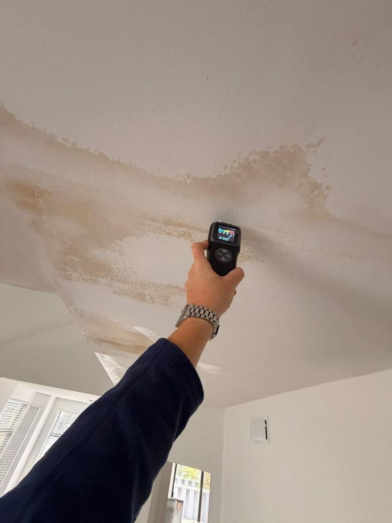 Project documentation showing disconnected bathroom fixtures during ongoing flooring renovation work